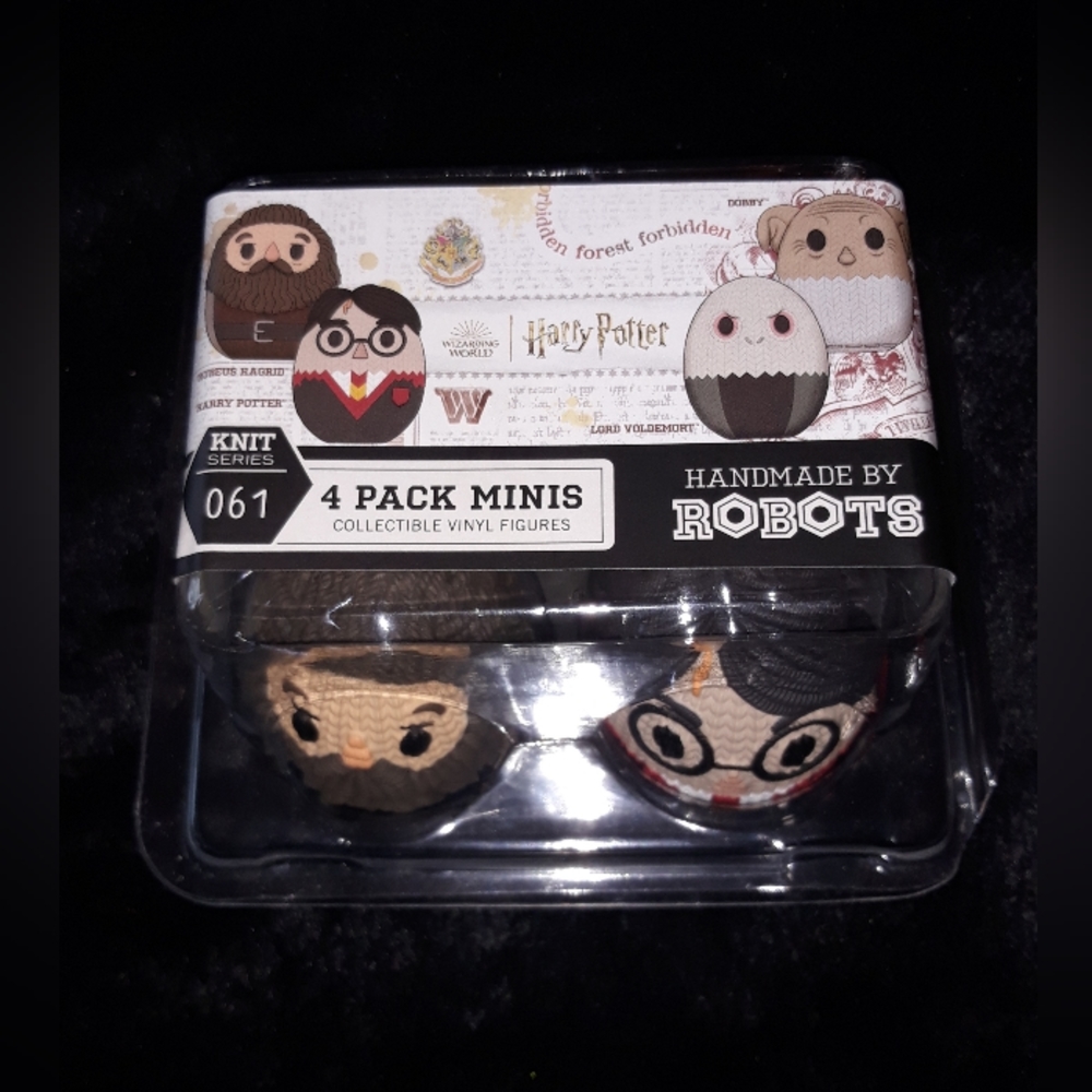 Handmade By Robots HARRY POTTER 4 Pack Mini Collectible Knit Vinyl Figures